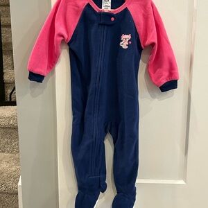 Gerber Navy and Pink Kids Footie